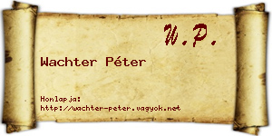Wachter Péter névjegykártya